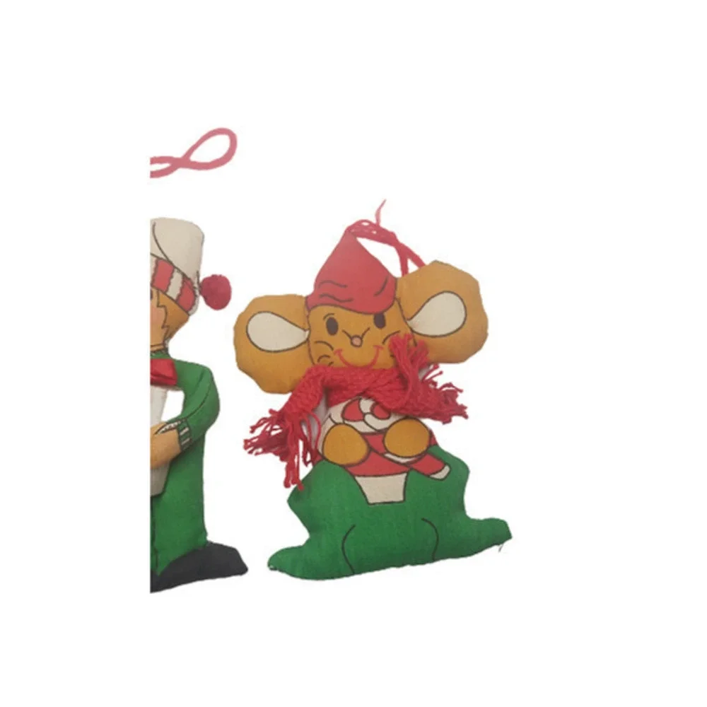 Vintage Stuffed‎ Fabric Christmas Ornaments 6